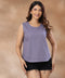 Embroidered Sleeveless Linen Top